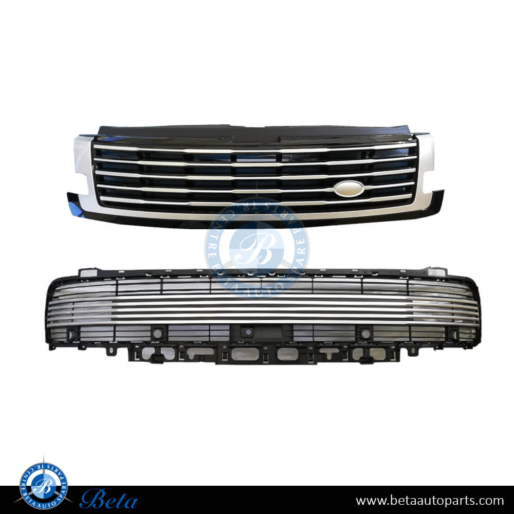 Radiator Grille and Bumper Grille Upgrade to 2023 SV Look for Range Rover Vogue 2013-2017 models, Part Number LR165093 Radiator Grille and Bumper Grille Upgrade to 2023 SV Look for Range Rover Vogue 2013-2017 models, Part Number LR165093